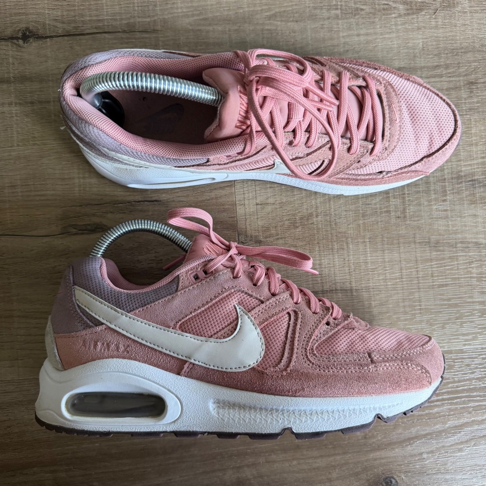 Nike Air Max Command Rust Pink Suede Mesh Sneakers 397690-600 Womens 8.5